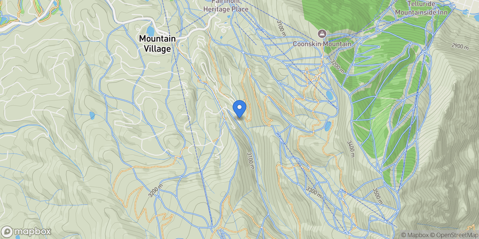 Map showing 106 Cabins Lane , Mountain Village, CO 81435, Mountain Village, Colorado, United States.