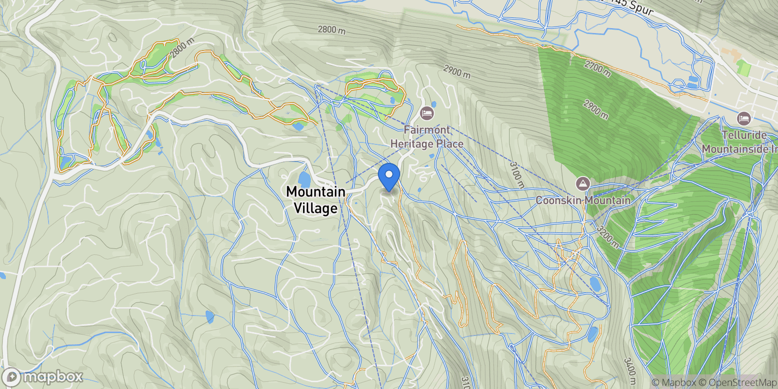 Map showing 123 Tristant , Mountain Village, CO 81435, Mountain Village, Colorado, United States.