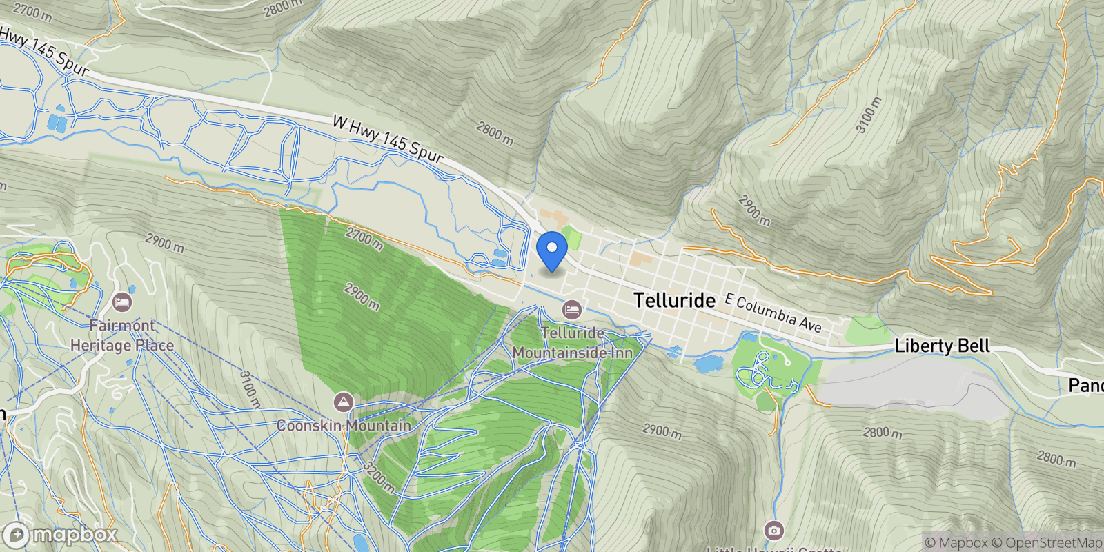 Map showing 747 W Pacific Avenue, #542 , Telluride, CO 81435, Mountain Village, Colorado, United States.
