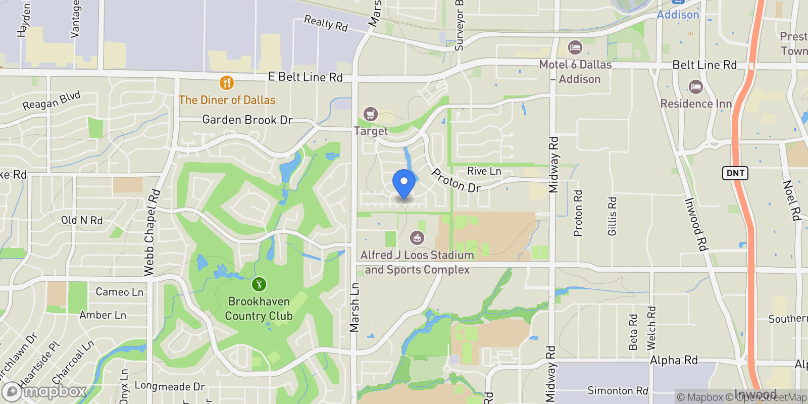Map showing 14604 Hemingway Court , Addison, TX 75001, Addison, Texas, United States.