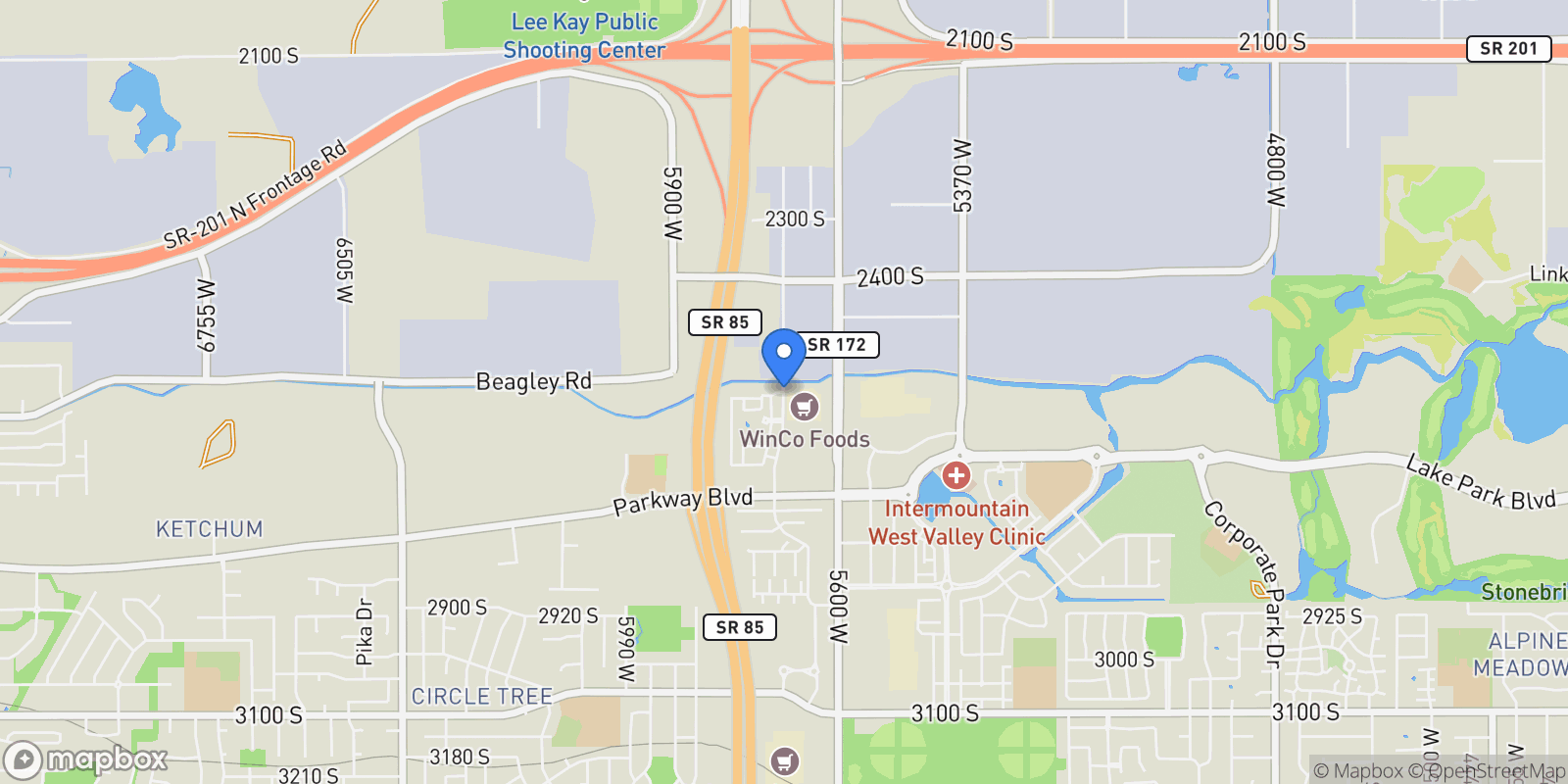 Map showing 2448 S ANNA CAROLINE DR, West Valley City, UT 84128, West Valley City, Utah, United States.