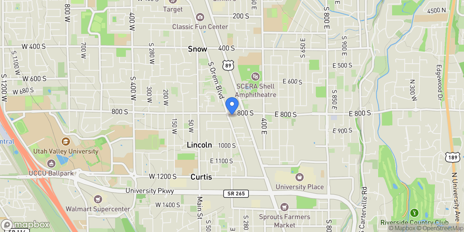 Map showing 190 E 800 N, Lindon, UT 84042, Orem, Utah, United States.