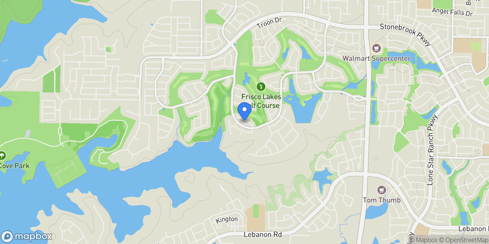 Map showing 1803 Battle Creek Drive , Frisco, TX 75036, Frisco, Texas, United States.