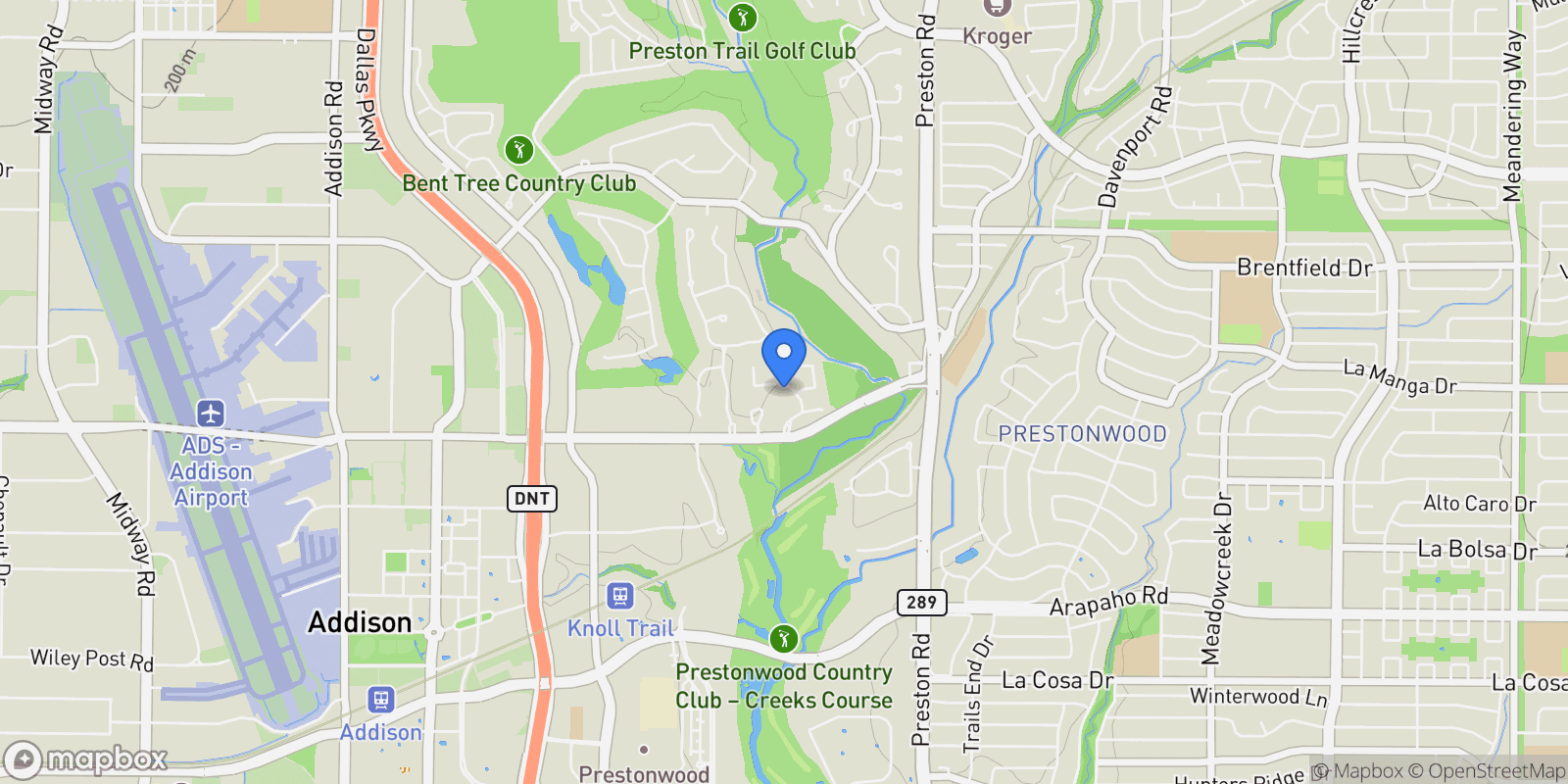 Map showing 32 Devonstone Place , Dallas, TX 75248, Dallas, Texas, United States.