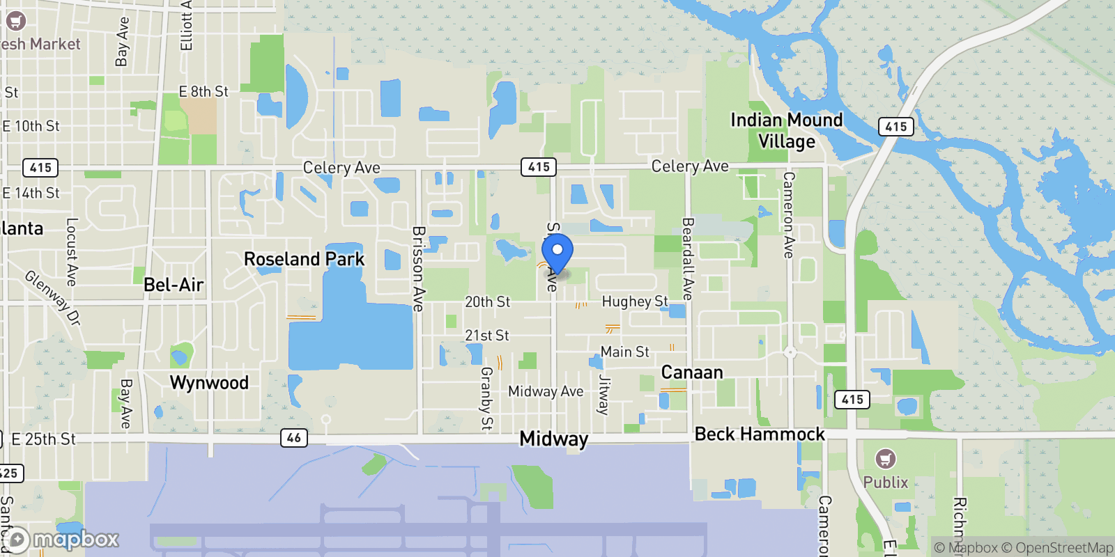 Map showing 1929 Sipes Avenue, Sanford, FL 32771, Sanford, Florida, United States.
