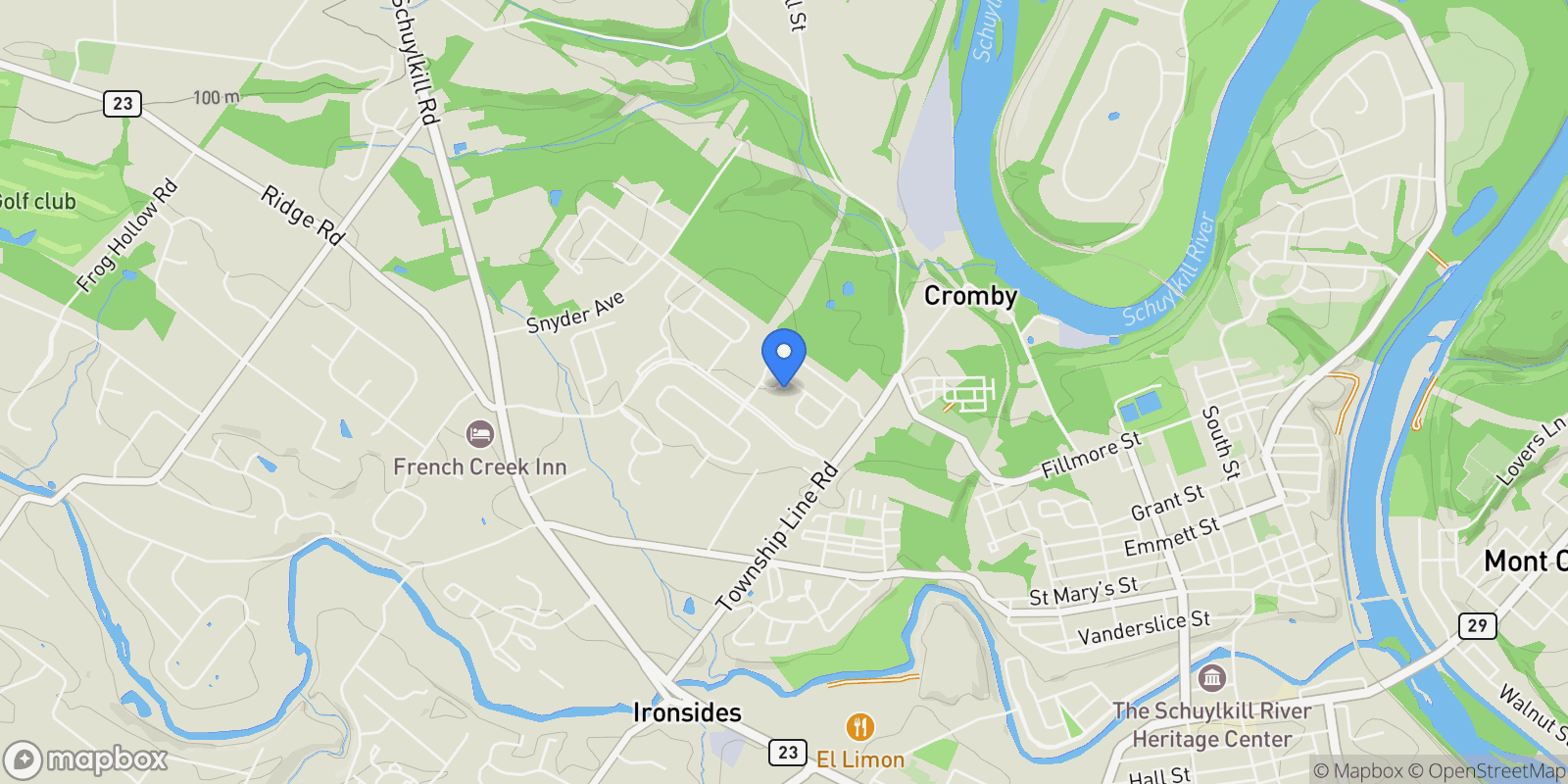 Map showing 609 METAL ST STREET, PHOENIXVILLE, PA 19460, Phoenixville, Pennsylvania, United States.