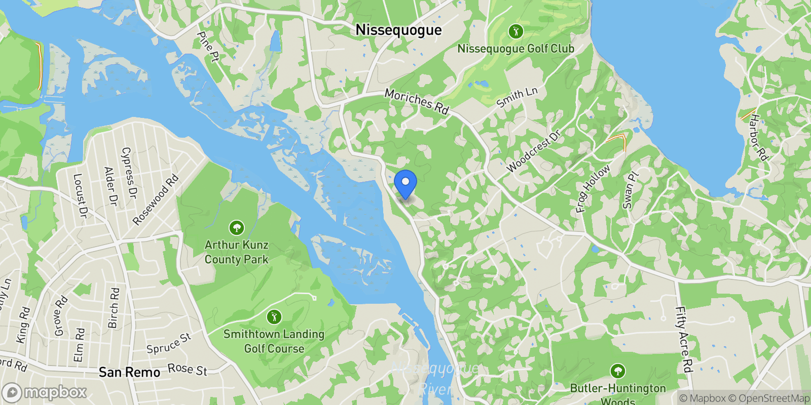 Map showing 1 Summit Trail , Nissequogue, NY 11780, Saint James, New York, United States.