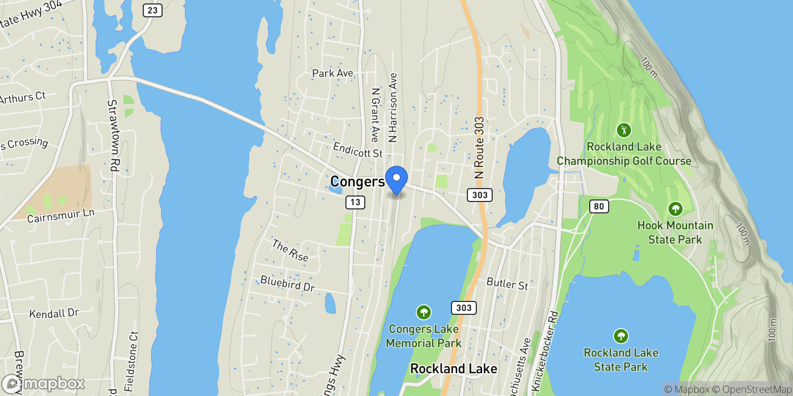 Map showing 20 S Rockland Avenue, Congers, NY 10920, Congers, New York, United States.