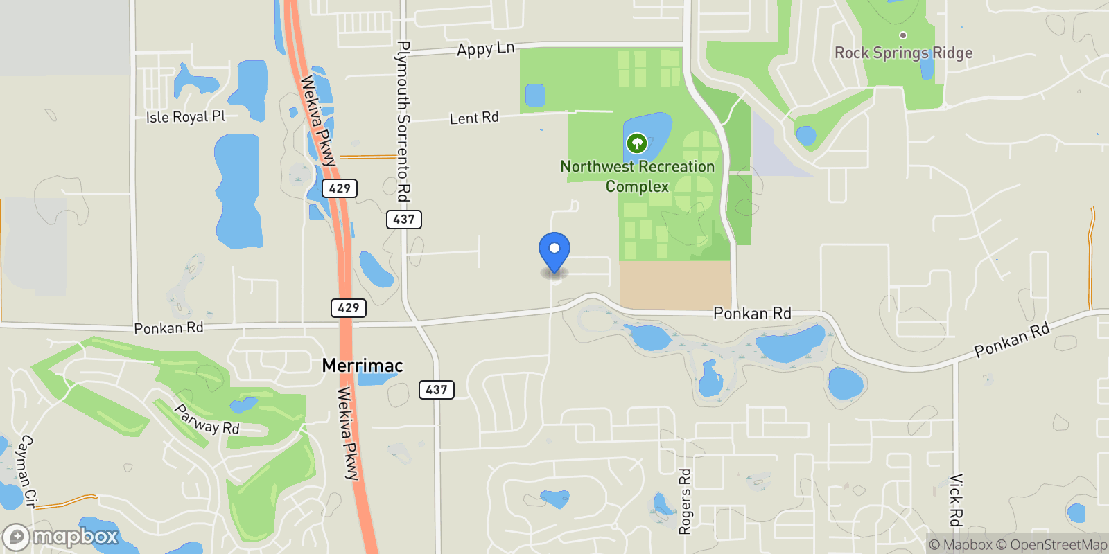 Map showing 3126 WOLF LAKE AVENUE, APOPKA, FL 32712, Apopka, Florida, United States.