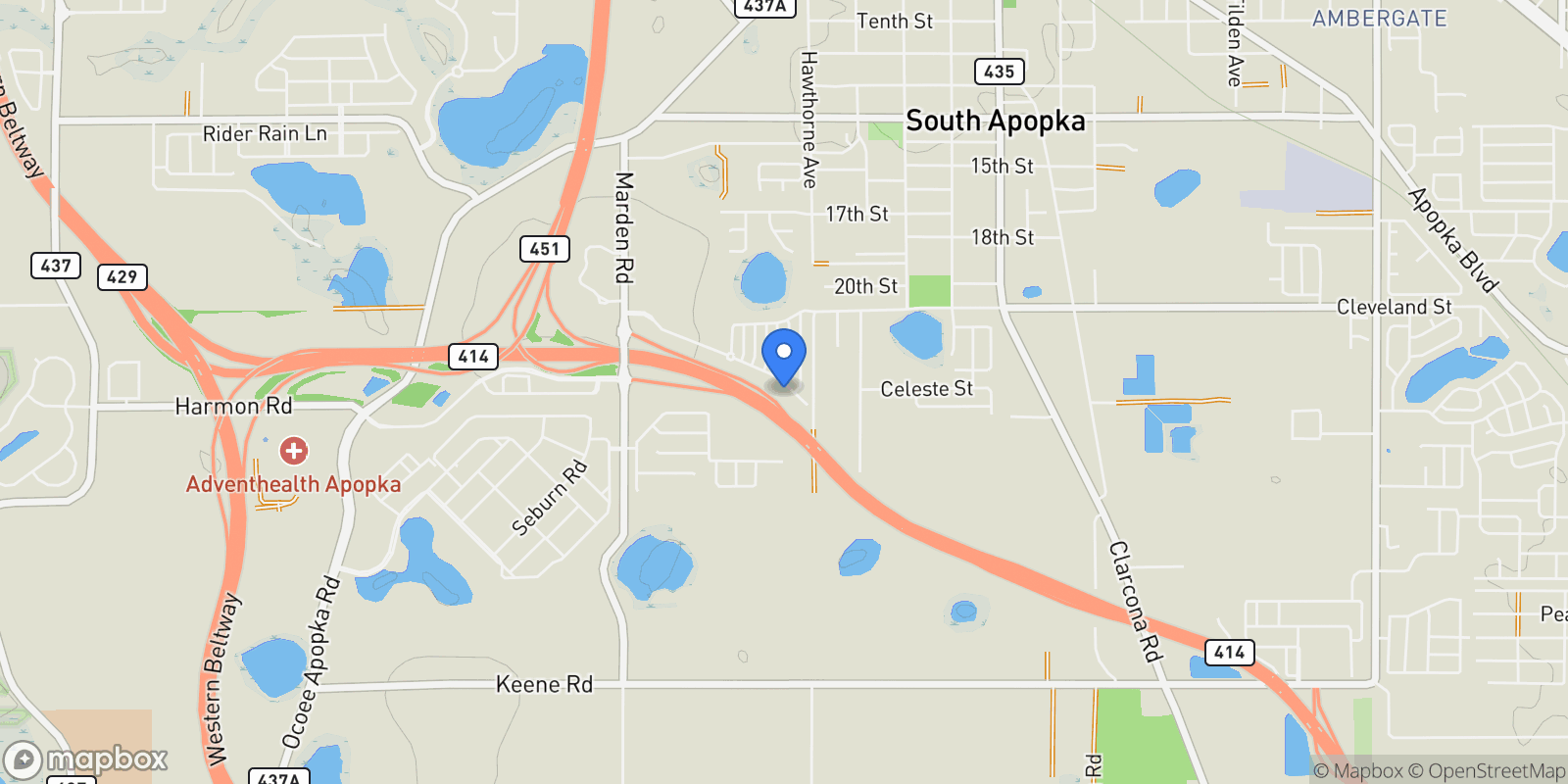 Map showing 744 POINTE EMERSON BOULEVARD, APOPKA, FL 32703, Apopka, Florida, United States.