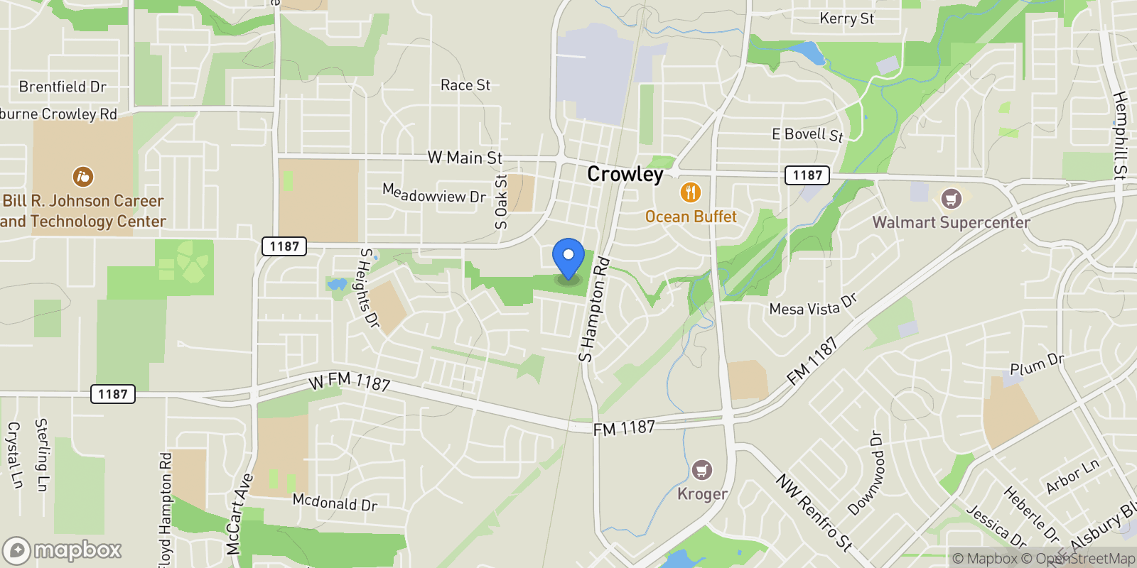 Map showing 485 S Magnolia Street, Crowley, TX 76036, Crowley, Texas, United States.
