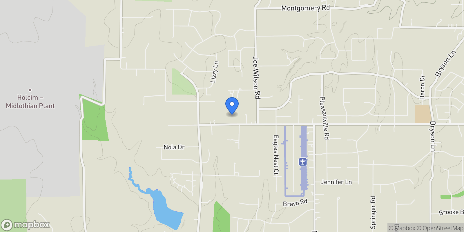 Map showing 4451 Shiloh Road, Midlothian, TX 76065, Midlothian, Texas, United States.