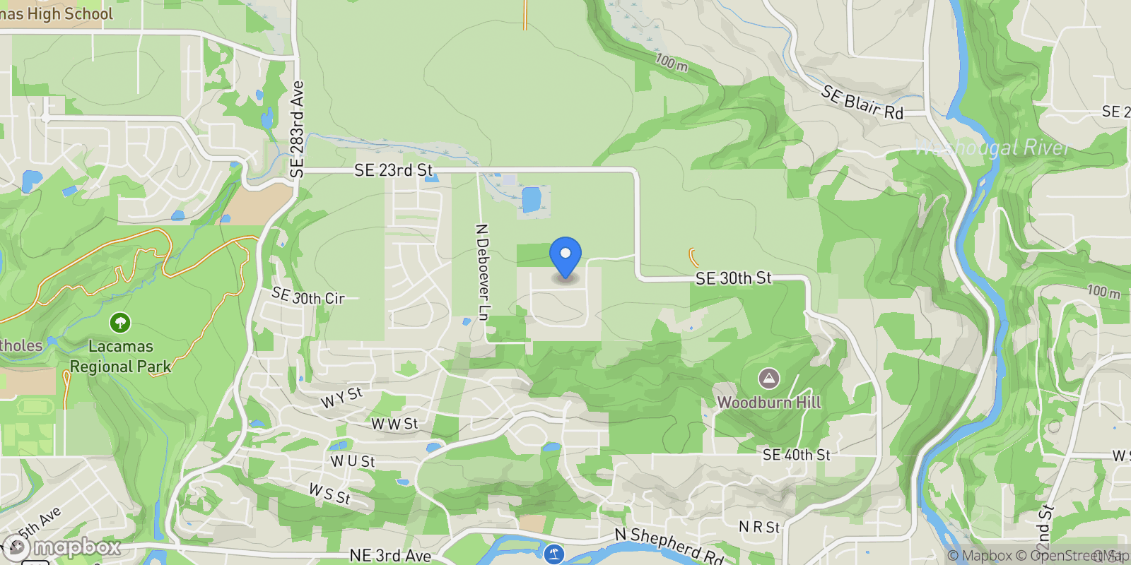 Map showing 29902 SE 30TH ST , Washougal, WA 98671, Washougal, Washington, United States.
