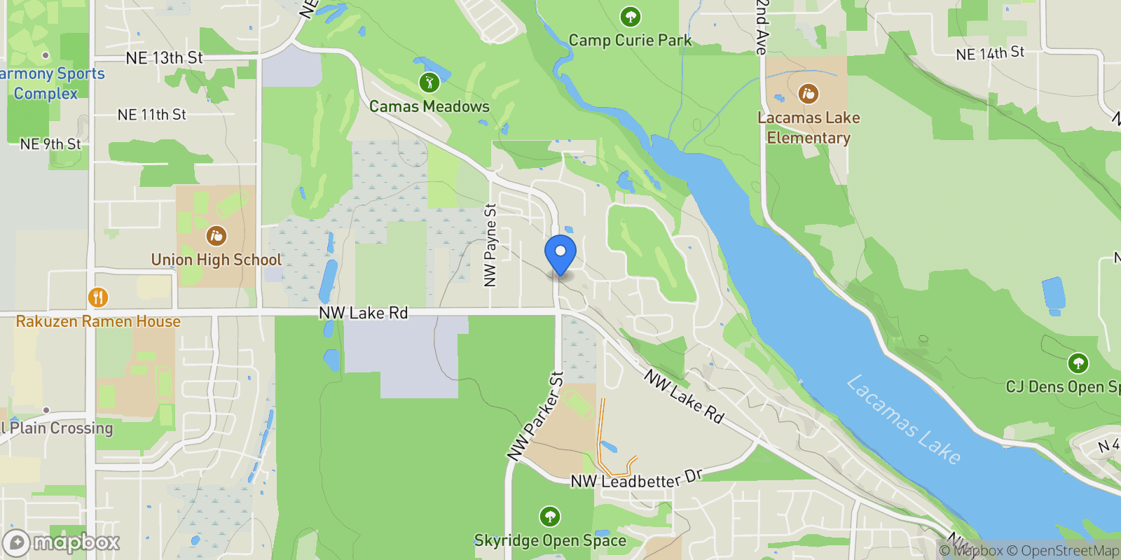Map showing 3602 NW 60TH AVE , Camas, WA 98607, Camas, Washington, United States.