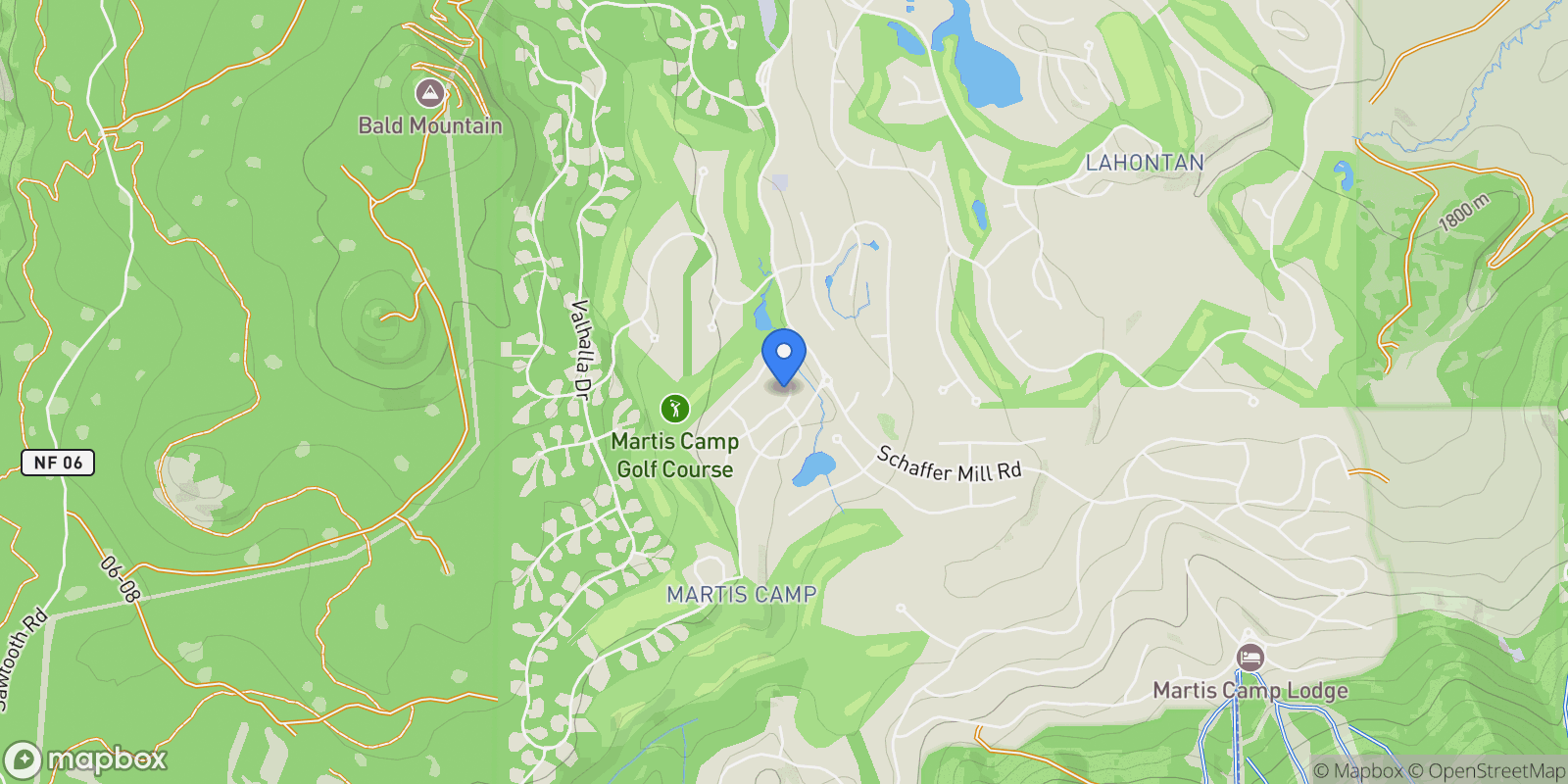Map showing 8331 Thunderbird Circle, Truckee, CA 96161, Truckee, California, United States.