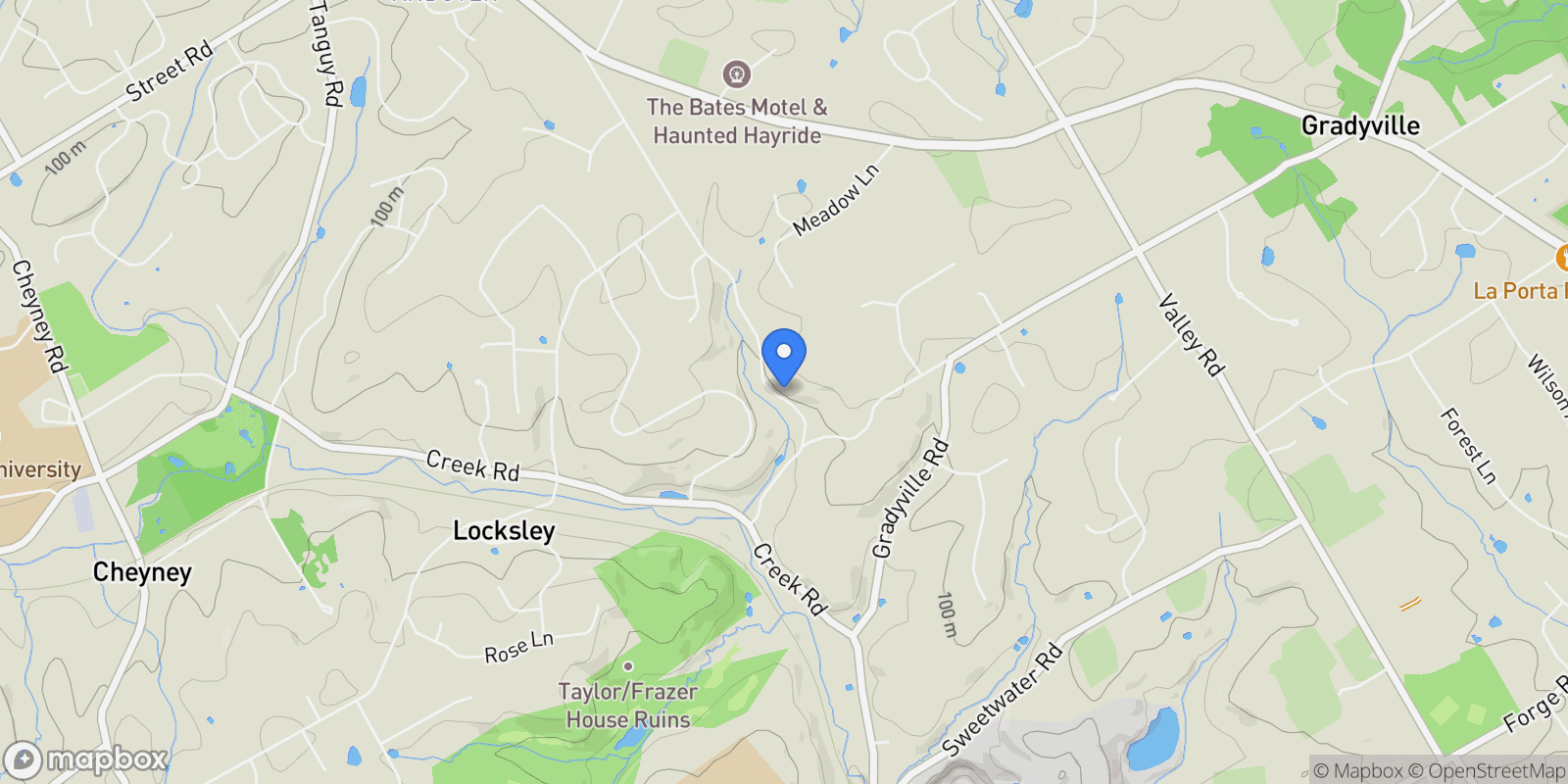 Map showing 7 SLITTING MILL RD ROAD, GLEN MILLS, PA 19342, Concordville, Pennsylvania, United States.