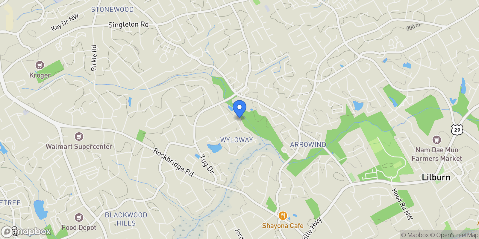 Map showing Norcross, Georgia, United States.