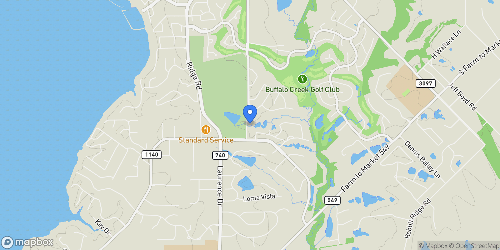 Map showing 1704 White Road, Heath, TX 75032, Heath, Texas, United States.