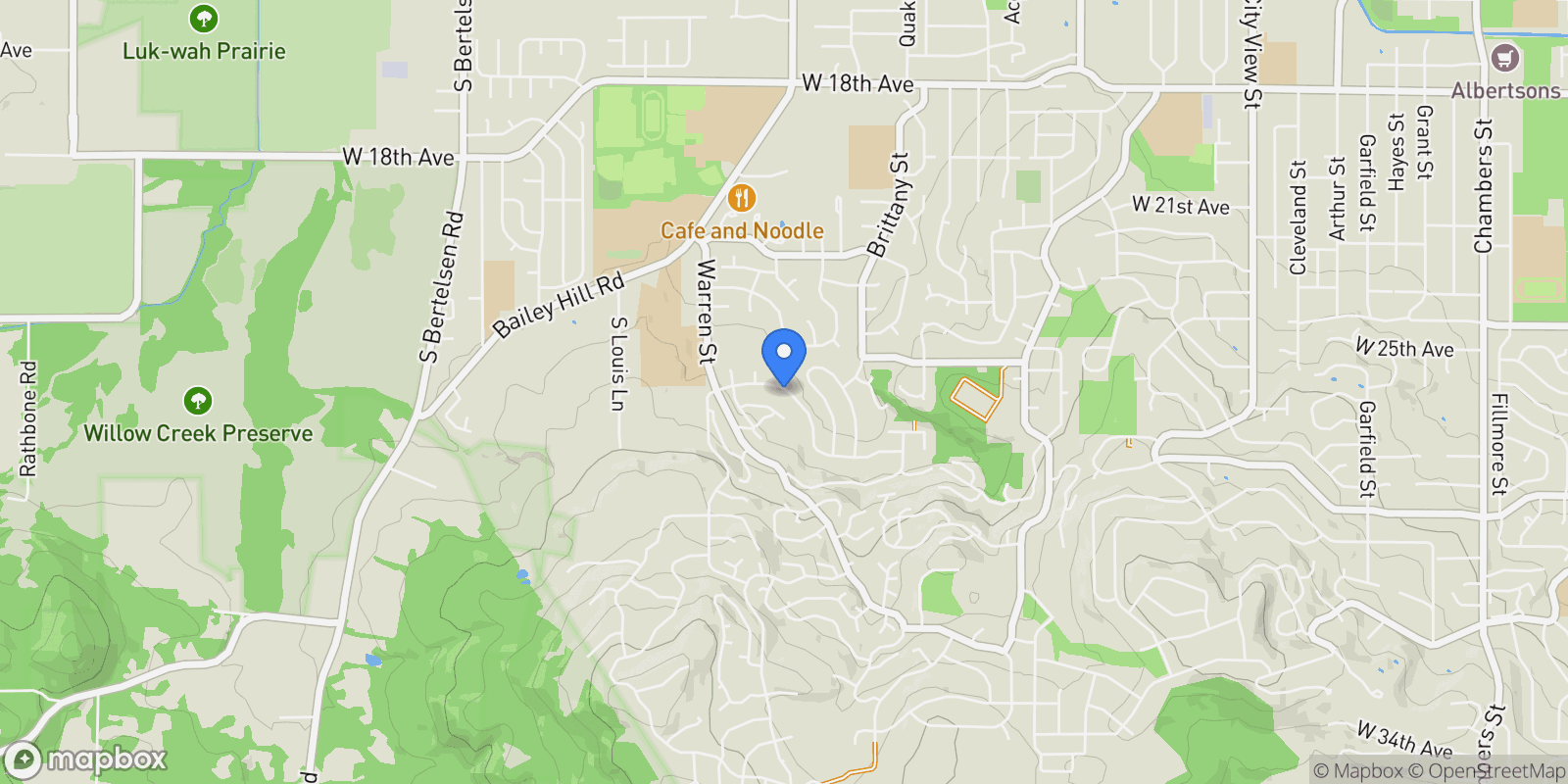 Map showing 3794 Wilshire Ln, Eugene, OR 97405, Eugene, Oregon, United States.