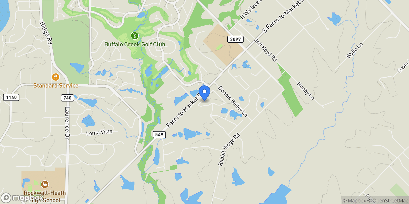 Map showing 312 Longview Place, Heath, TX 75032, Heath, Texas, United States.