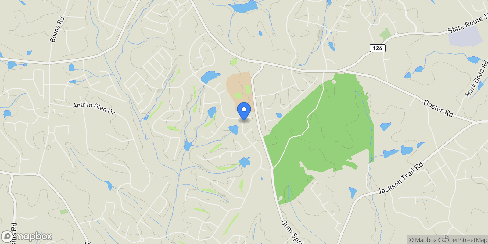 Map showing Jefferson, Georgia, United States.