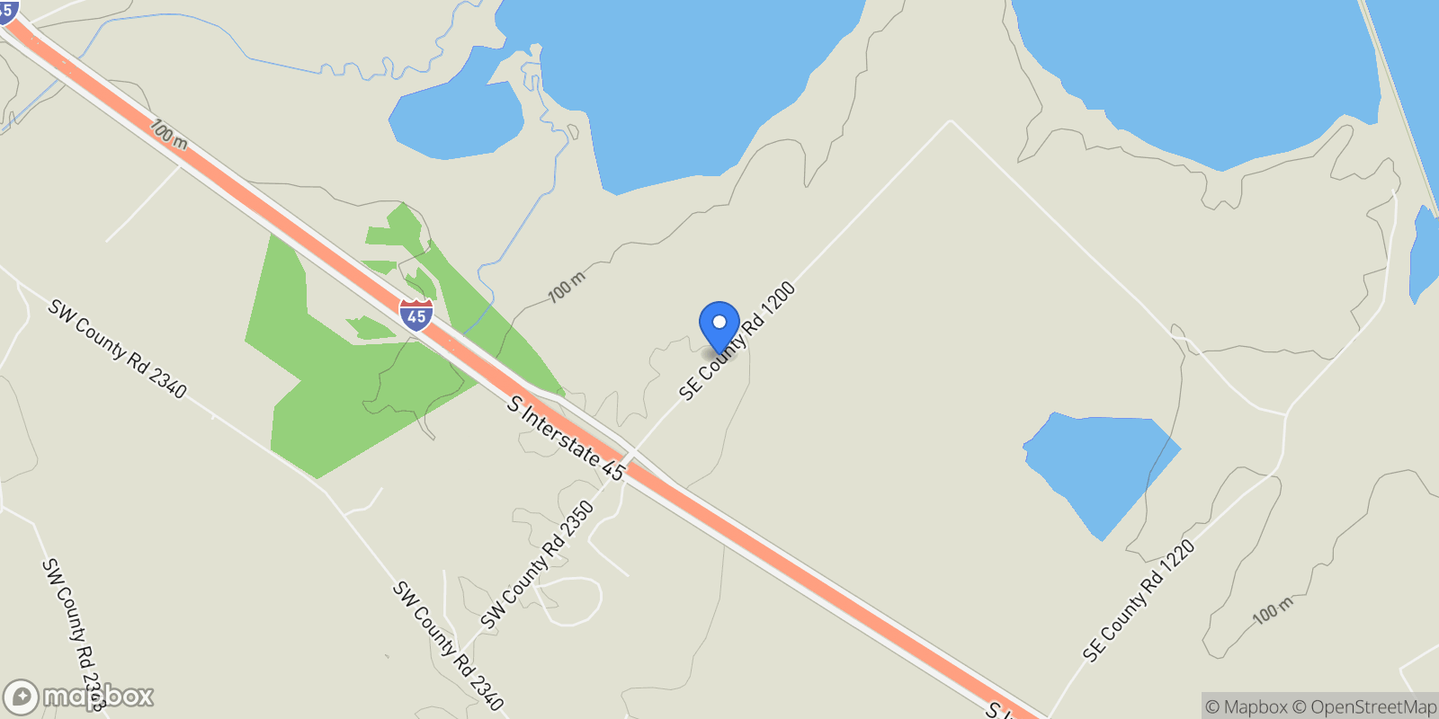 Map showing 3337 County Road 1200, Streetman, TX 75859, Streetman, Texas, United States.