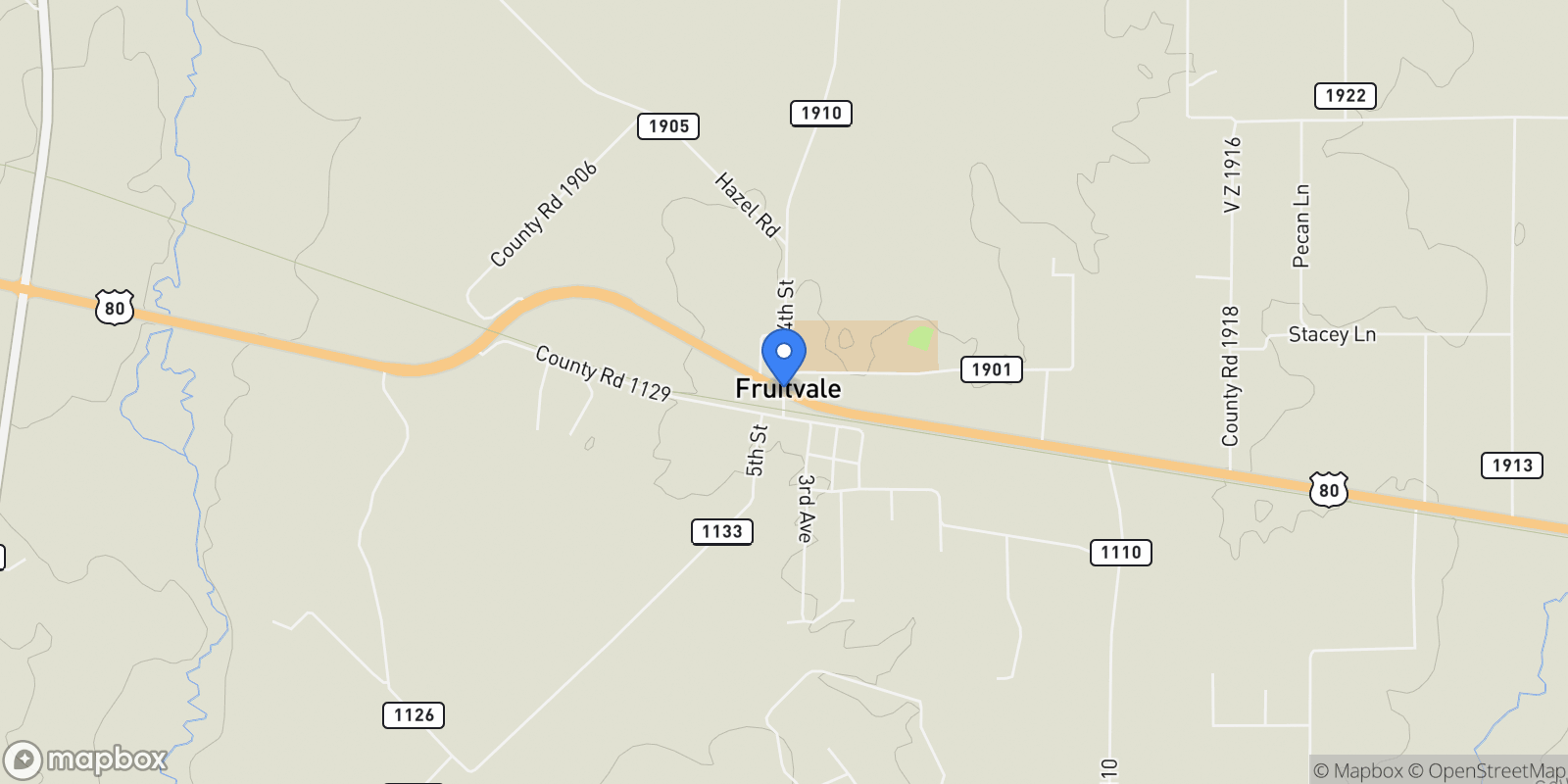 Map showing 796 Vzcr 1922, Fruitvale, TX 75127, Fruitvale, Texas, United States.