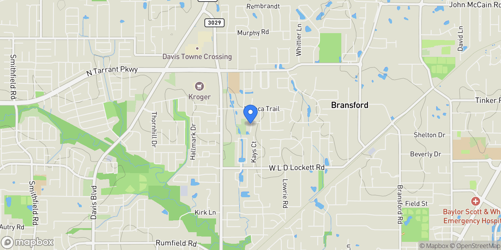 Map showing 6112 Emmas Court, Colleyville, TX 76034, Colleyville, Texas, United States.