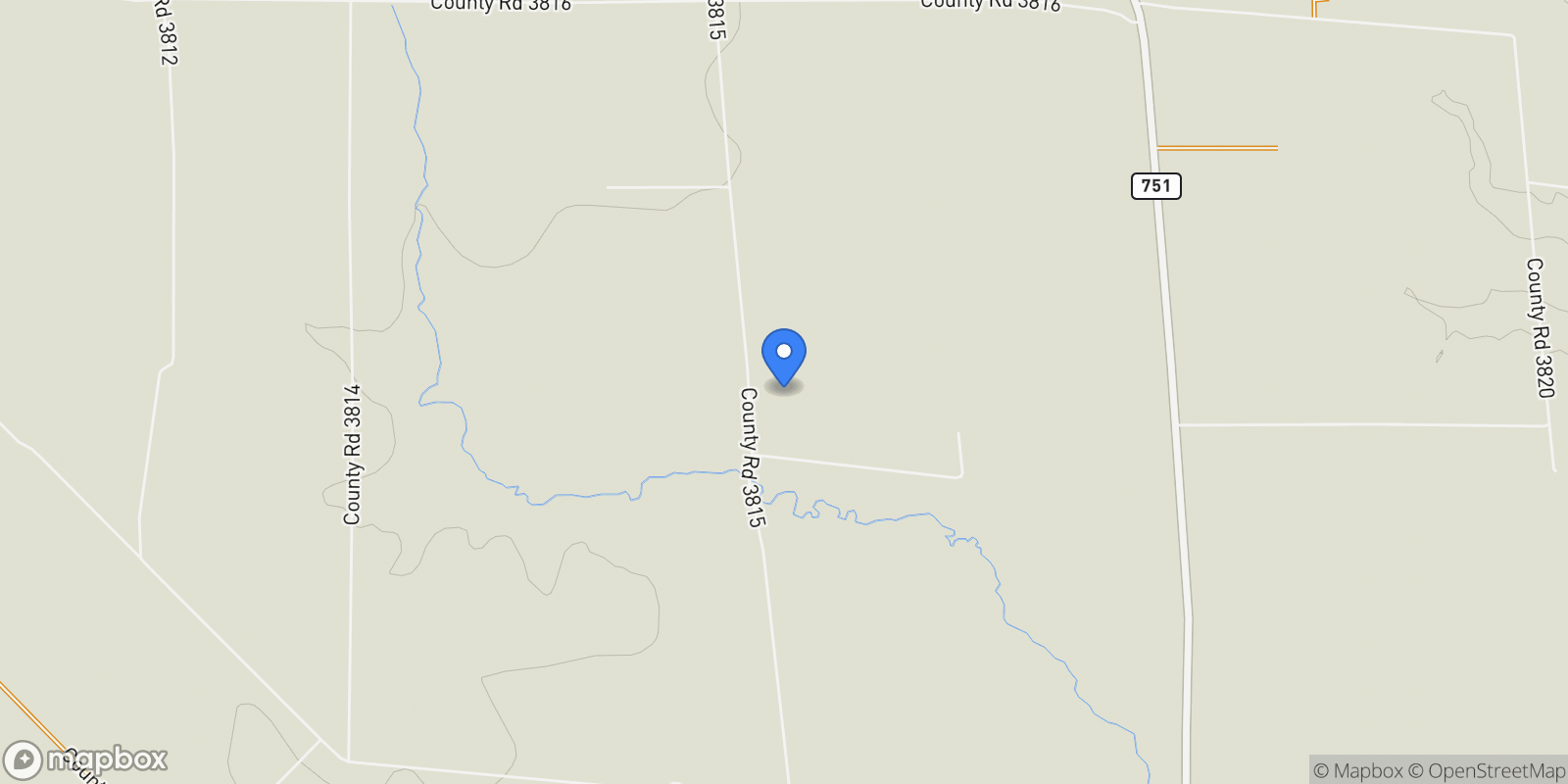 Map showing 1280 Vz County Road 3815, Wills Point, TX 75169, Wills Point, Texas, United States.