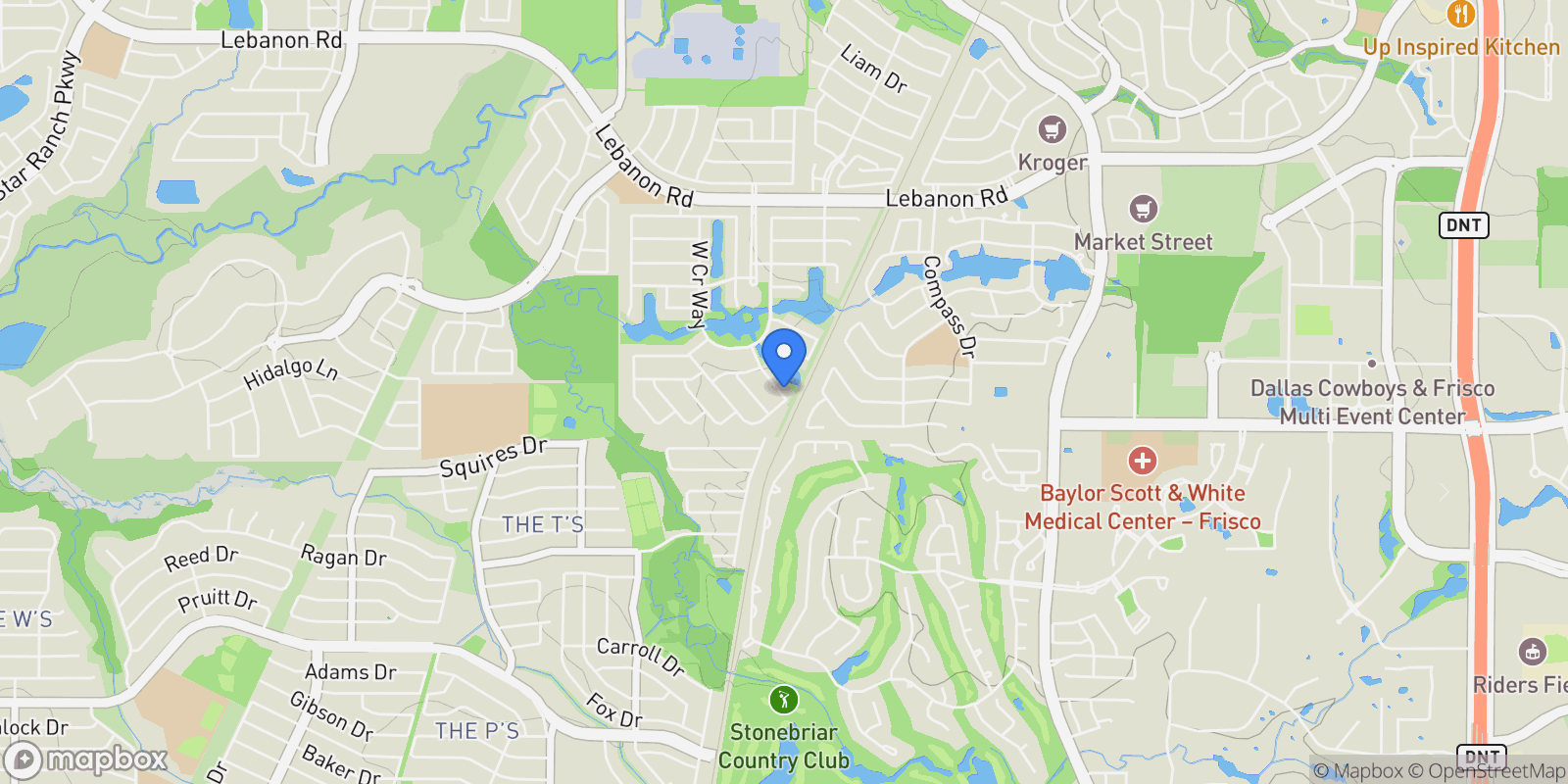 Map showing 3412 Continental Drive, Frisco, TX 75034, Frisco, Texas, United States.