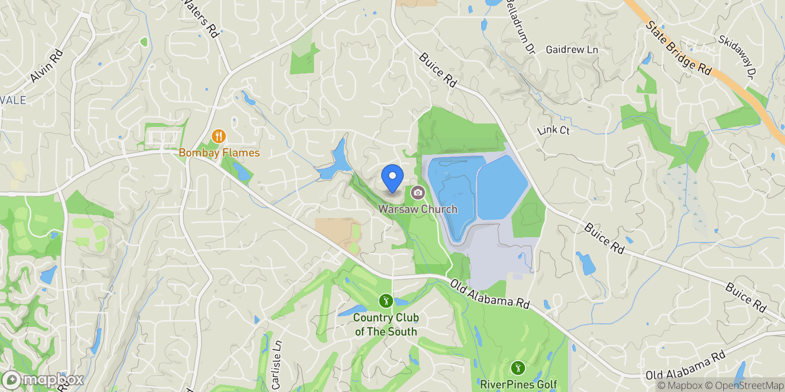 Map showing Alpharetta, Georgia, United States.