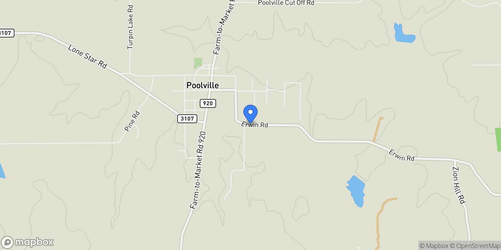 Map showing 2016 Sonora Way, Poolville, TX 76487, Poolville, Texas, United States.