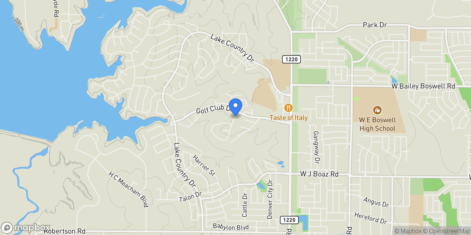 Map showing 7405 Eagle Ridge Circle, Fort Worth, TX 76179, Fort Worth, Texas, United States.