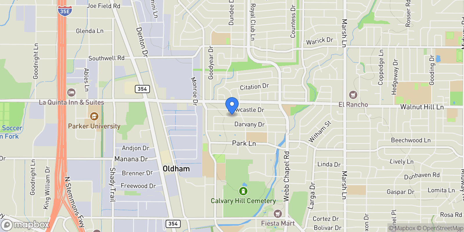 Map showing 3161 Lockmoor Lane, Dallas, TX 75220, Dallas, Texas, United States.