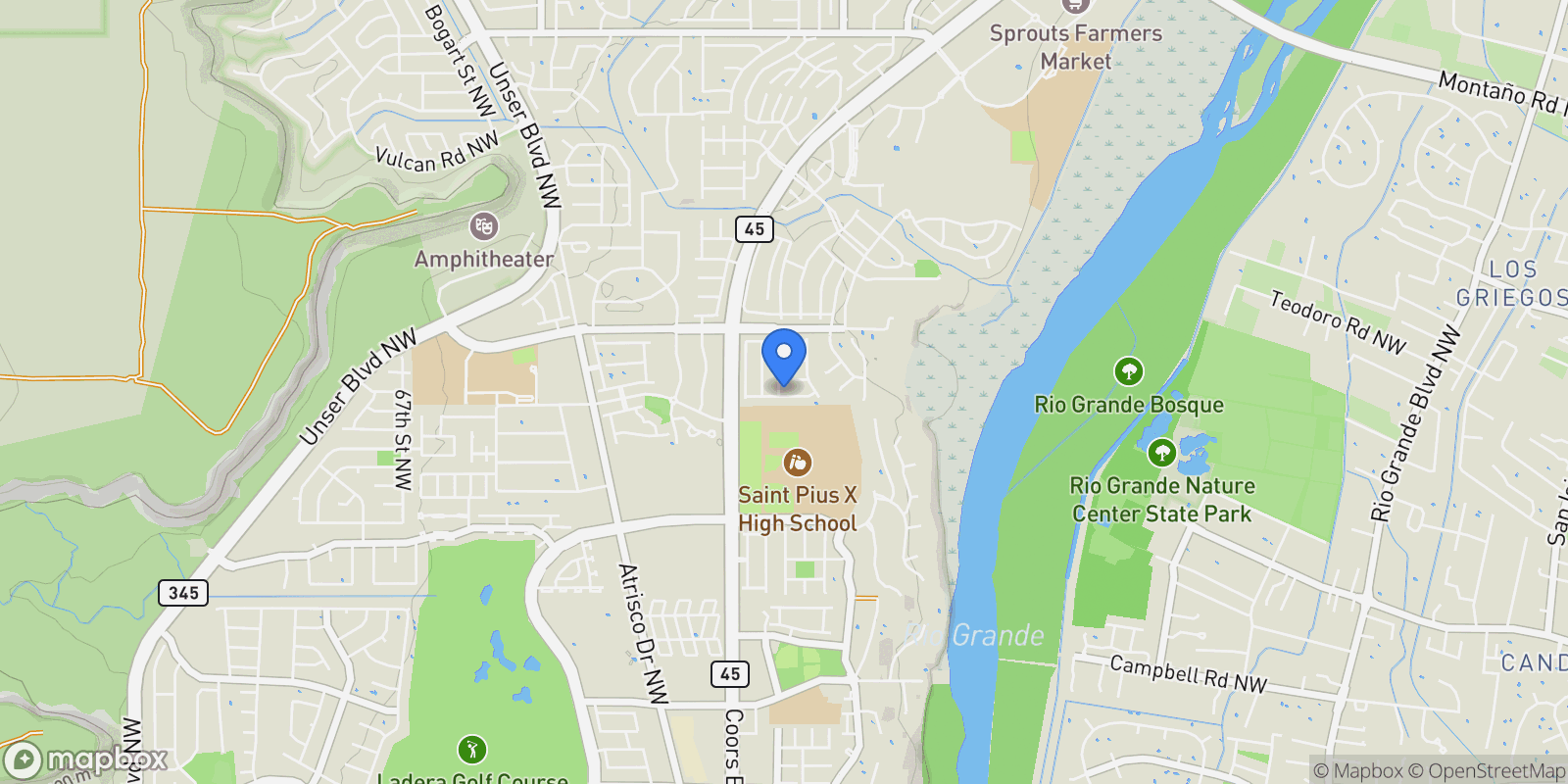 Map showing 4308 Summer Hill Lane NW, Albuquerque, NM 87120, Albuquerque, New Mexico, United States.