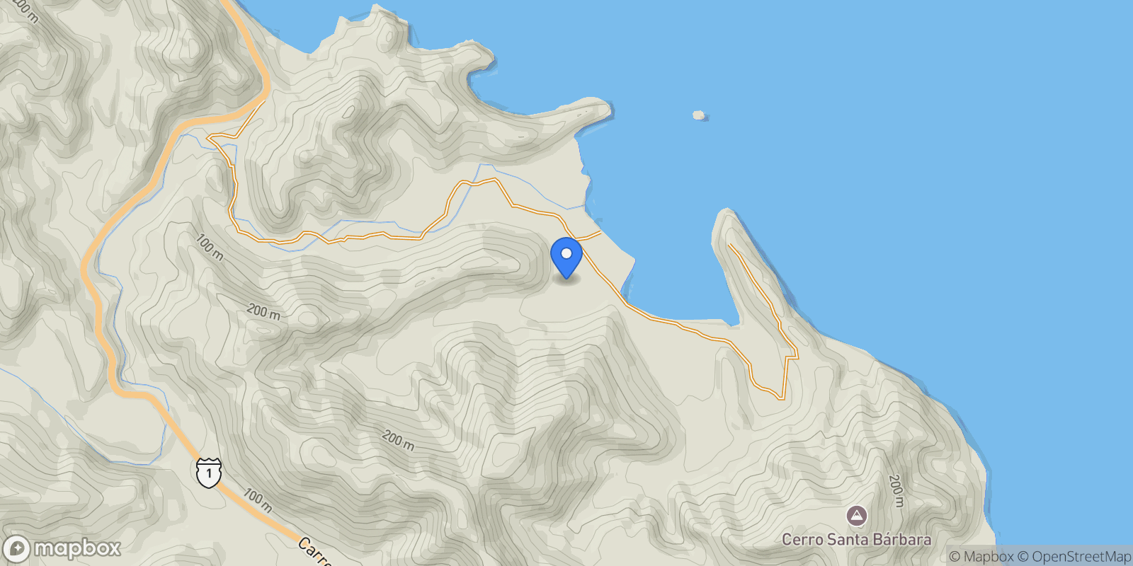 Map showing Seramai, Bahia Concepcion, Mulegé, BCS, El Coyote, Baja California Sur, Mexico.
