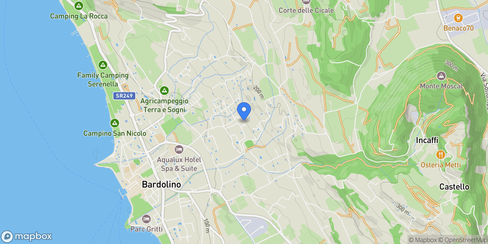 Map showing Via Montavoletta, Bardolino, Veneto, Italy.