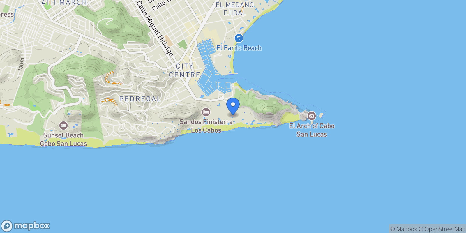 Map showing Condo 212 Terrasol Av. Solmar, Cabo San Lucas, BCS 23410, Cabo San Lucas, Baja California Sur, Mexico.