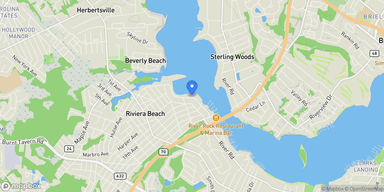 Map showing 151 Riverside Drive, Brick, NJ 08724, Brick Township, New Jersey, United States.