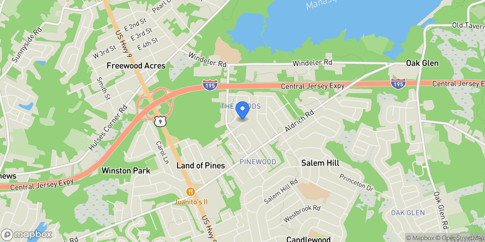 Map showing 9 Cecilia Court, Howell, NJ 07731, Howell Township, New Jersey, United States.