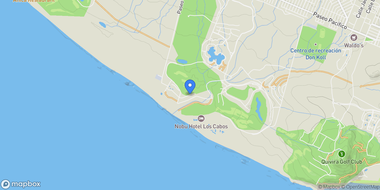 Map showing Casa 37 Luz de Diamante, Beach Estates, Cabo San Lucas, BCS 23450, Cabo San Lucas, Baja California Sur, Mexico.