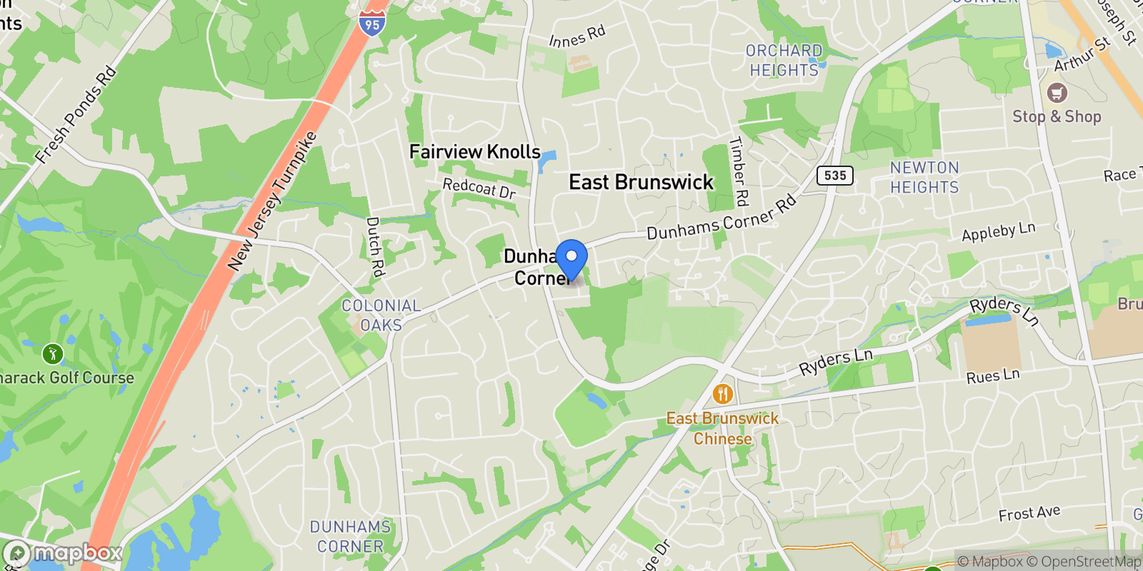 Map showing 3 Amanda Court, East Brunswick, NJ 08816, East Brunswick, New Jersey, United States.