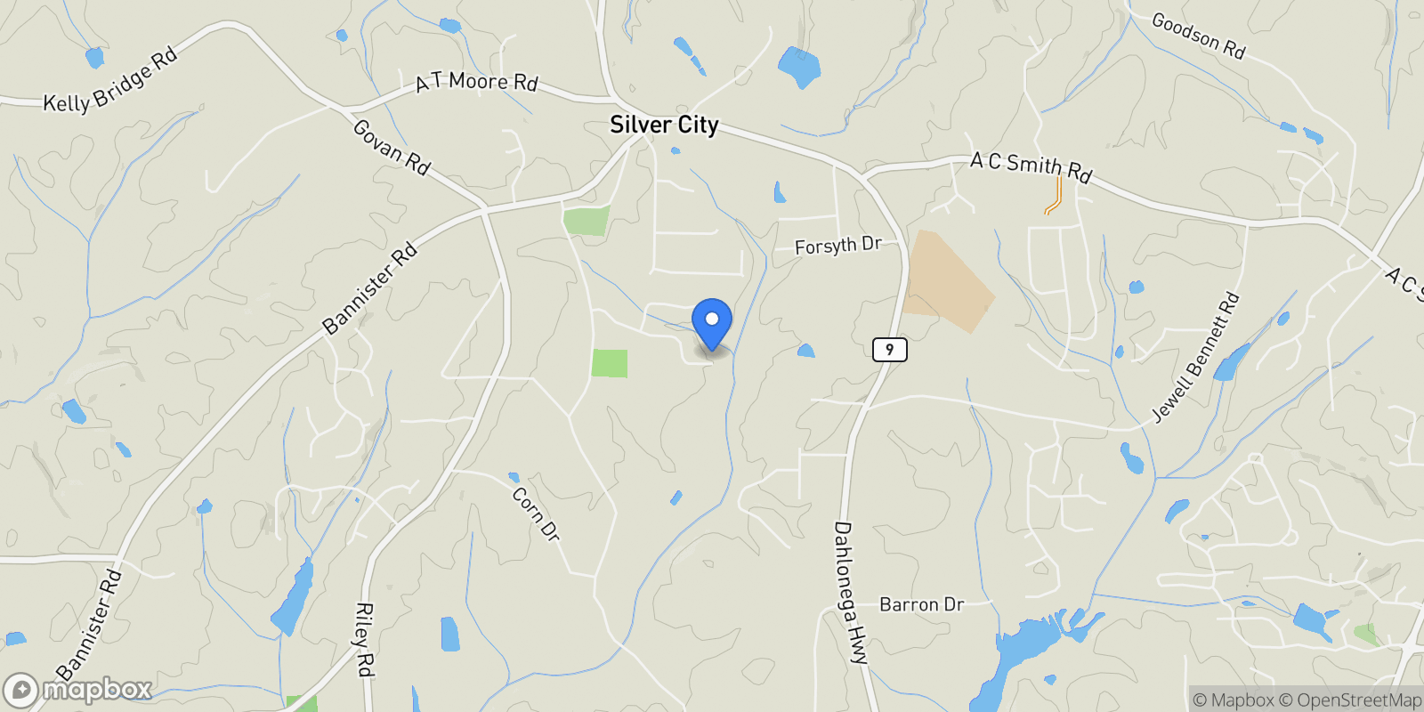 Map showing Cumming, Georgia, United States.