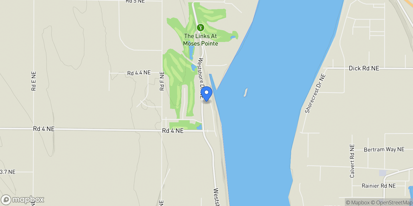 Map showing 6401 Farrer Way Ne, Moses Lake, WA 98837, Moses Lake, Washington, United States.