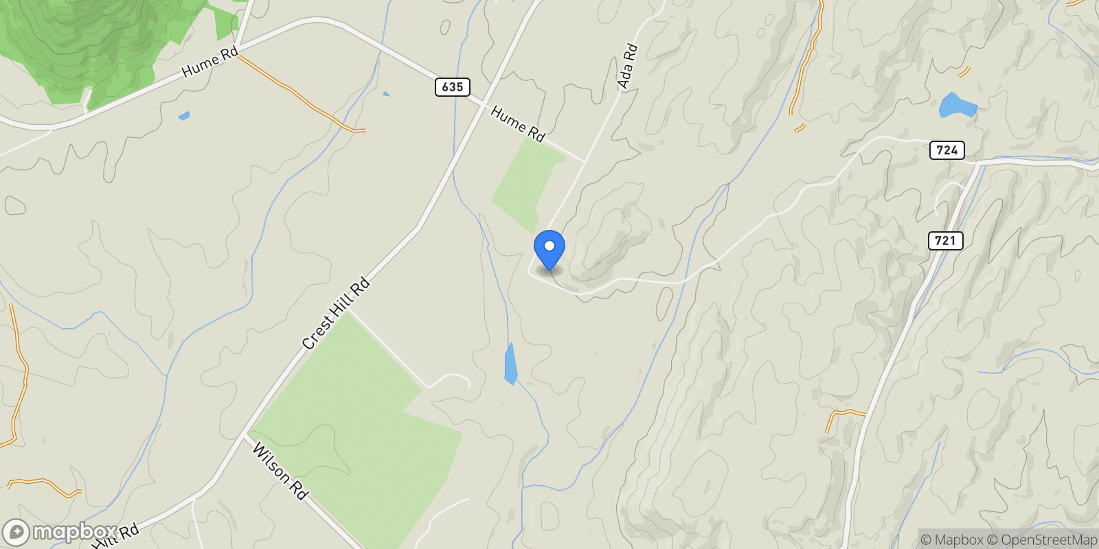 Map showing 10142 Ada Road , Marshall, VA 20115, Marshall, Virginia, United States.