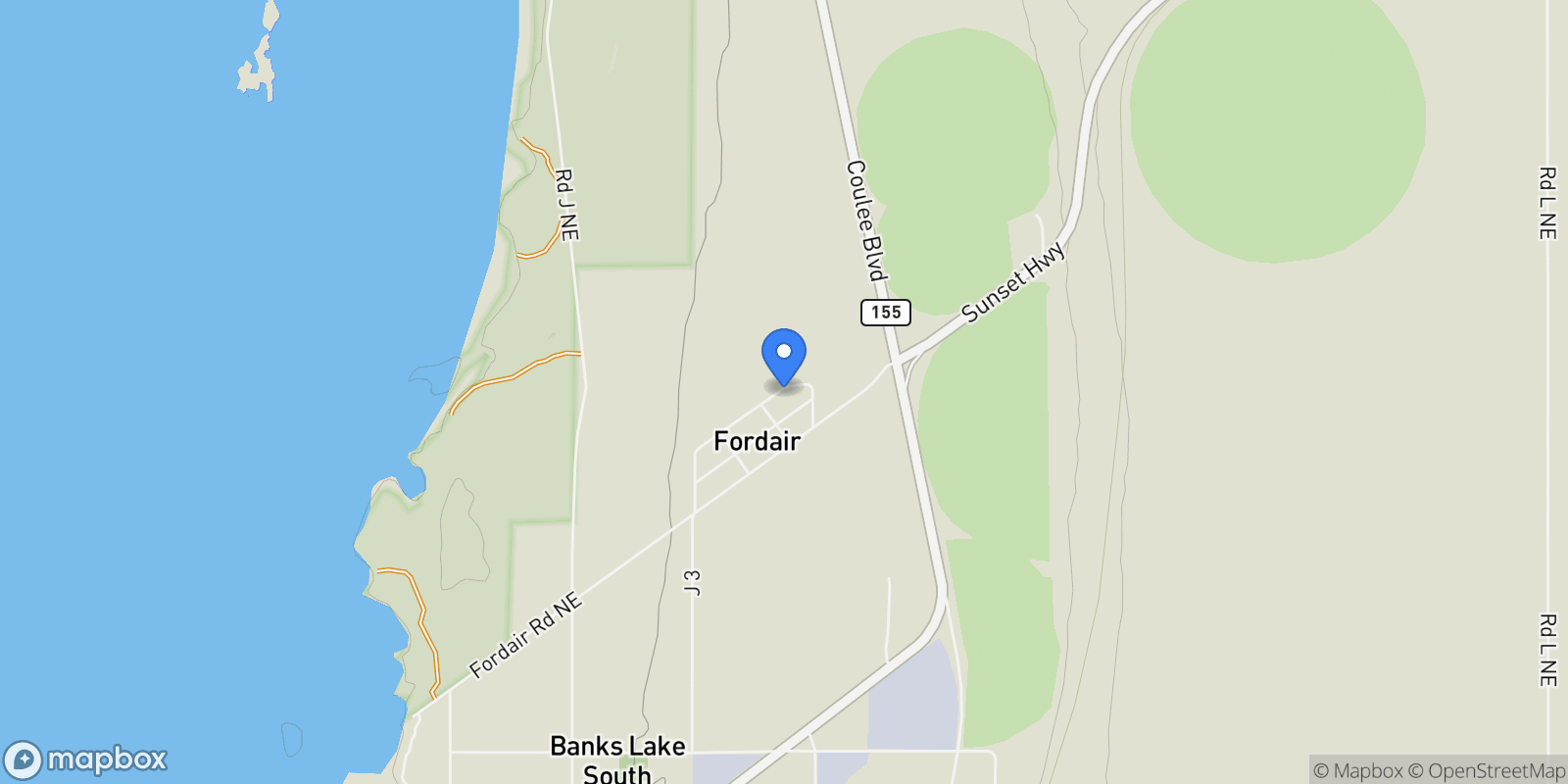 Map showing 10410 Northern Avenue Ne, Coulee City, WA 99115, Coulee City, Washington, United States.