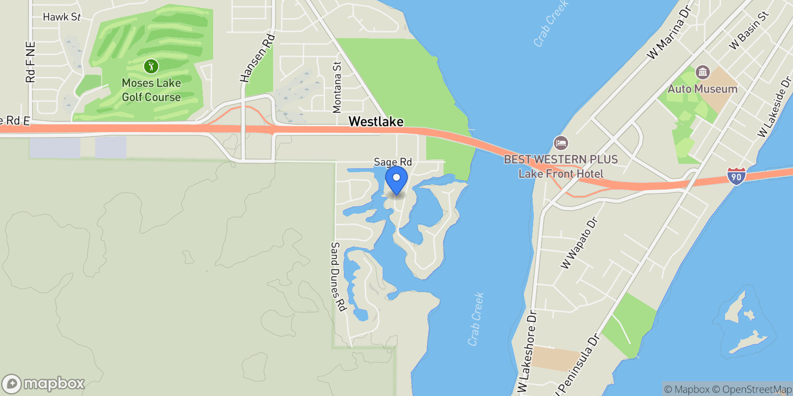 Map showing 506 S Sandalwood Place, Moses Lake, WA 98837, Moses Lake, Washington, United States.