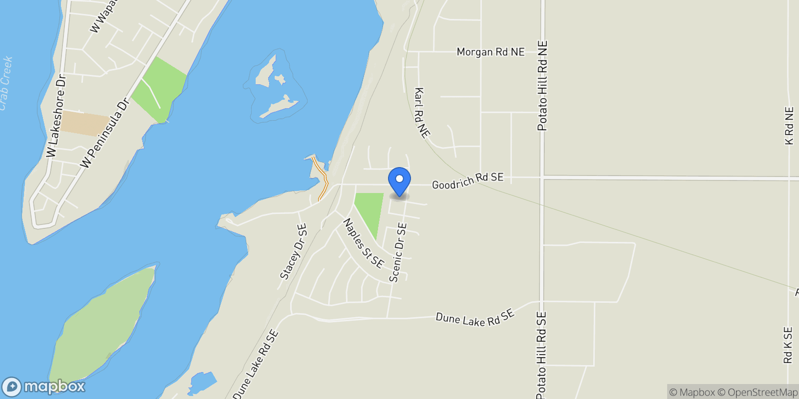 Map showing 9460 Albert Way Se, Moses Lake, WA 98837, Moses Lake, Washington, United States.