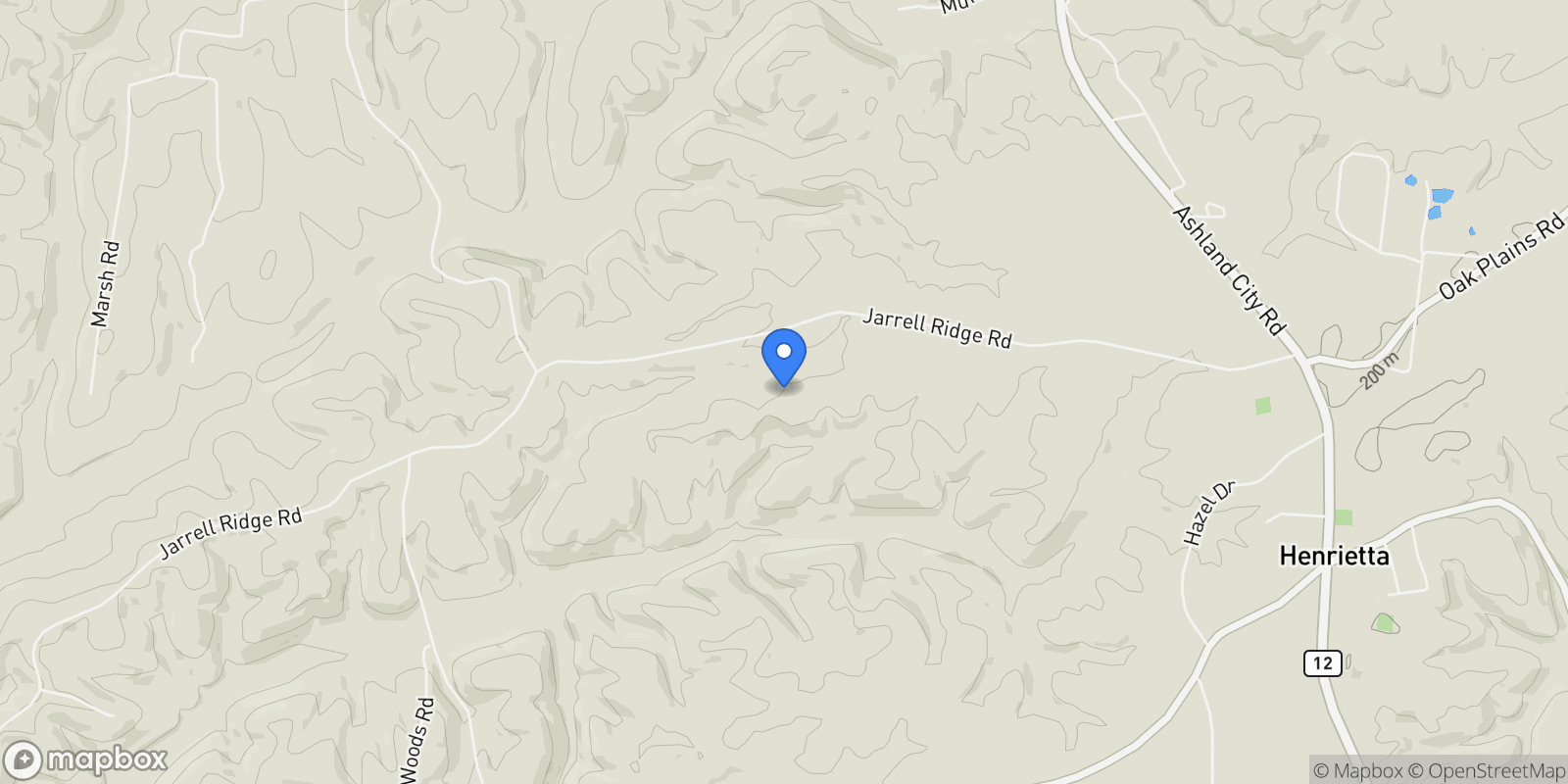 Map showing 2670 Jarrell Ridge Rd, Clarksville, TN 37043, Clarksville, Tennessee, United States.