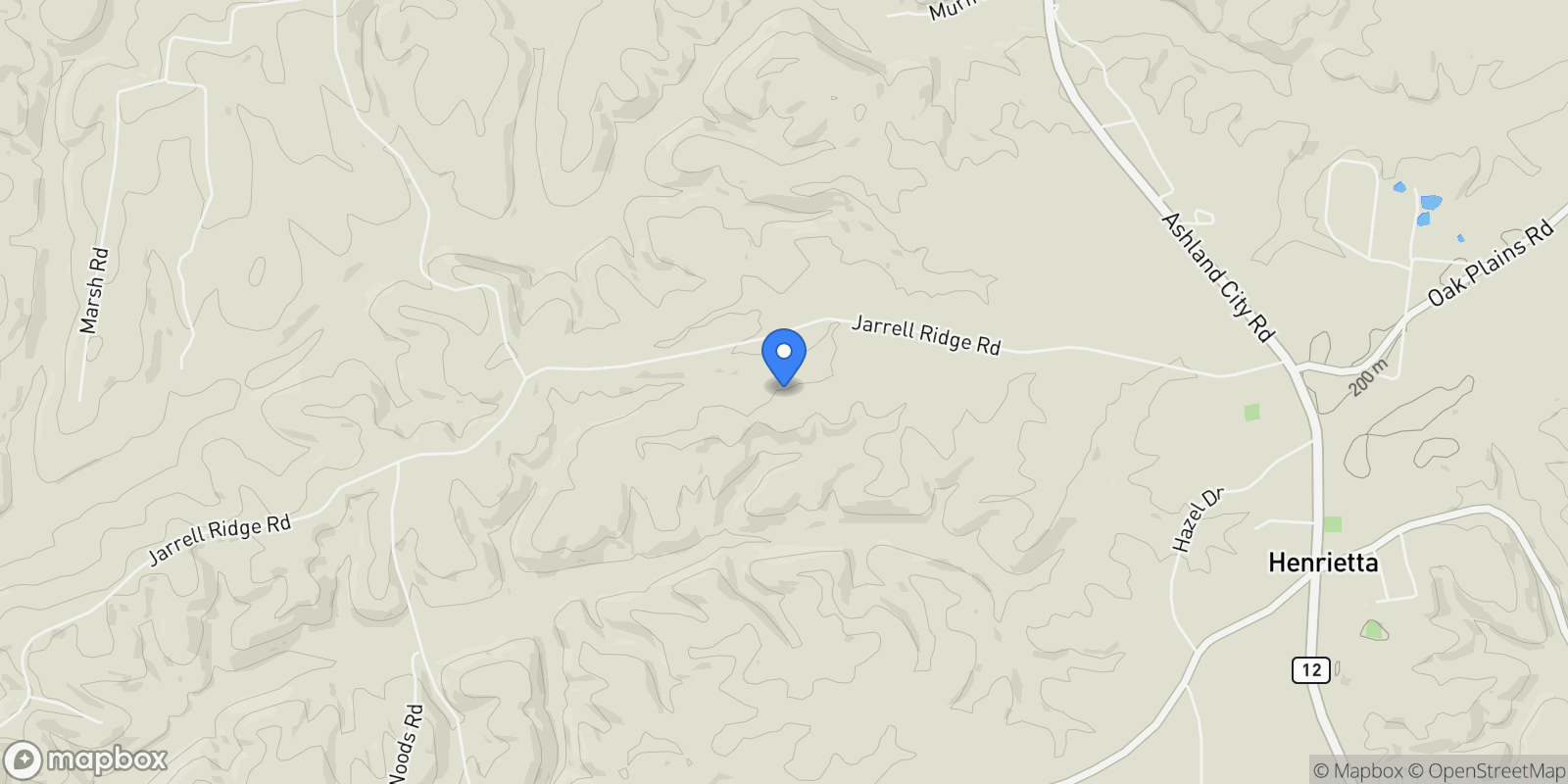Map showing 2660 Jarrell Ridge Rd, Clarksville, TN 37043, Clarksville, Tennessee, United States.